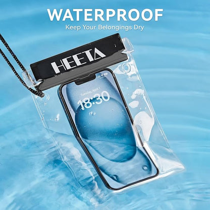 HEETA 5-Pack Clear Waterproof Dry Bag Pouch, Water Tight Cases Dry Bags - Image 2
