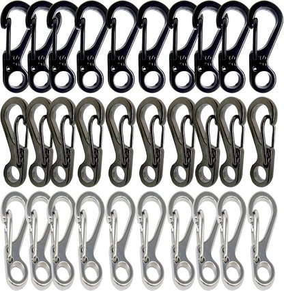 Mini Carabiner Clips with Metal Spring Wiregate Hook and Little Eye Hole by Bytiyar