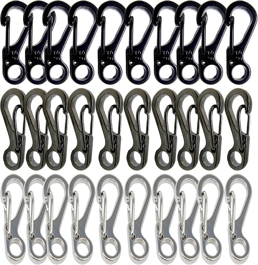 Mini Carabiner Clips with Metal Spring Wiregate Hook and Little Eye Hole by Bytiyar