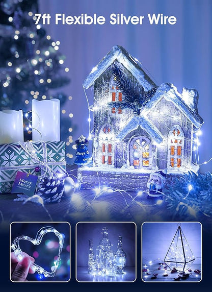 Brightown 24 Pack Fairy Lights Battery Operated - 7Ft 20 Led Mini String Lights - Image 3