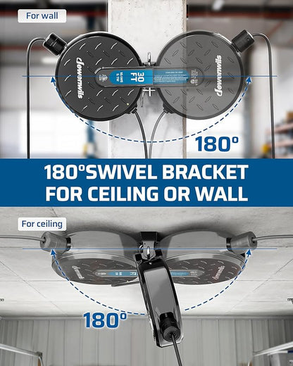DEWENWILS 30FT Retractable Extension Cord Reel, Ceiling/Wall Mount 16/3 SJTW - Image 4
