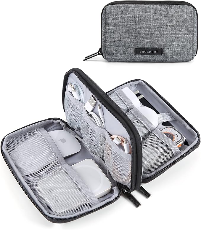 BAGSMART Electronics Organizer Travel Case, Cable Charger Cord Tech Organizer by BAGSMART