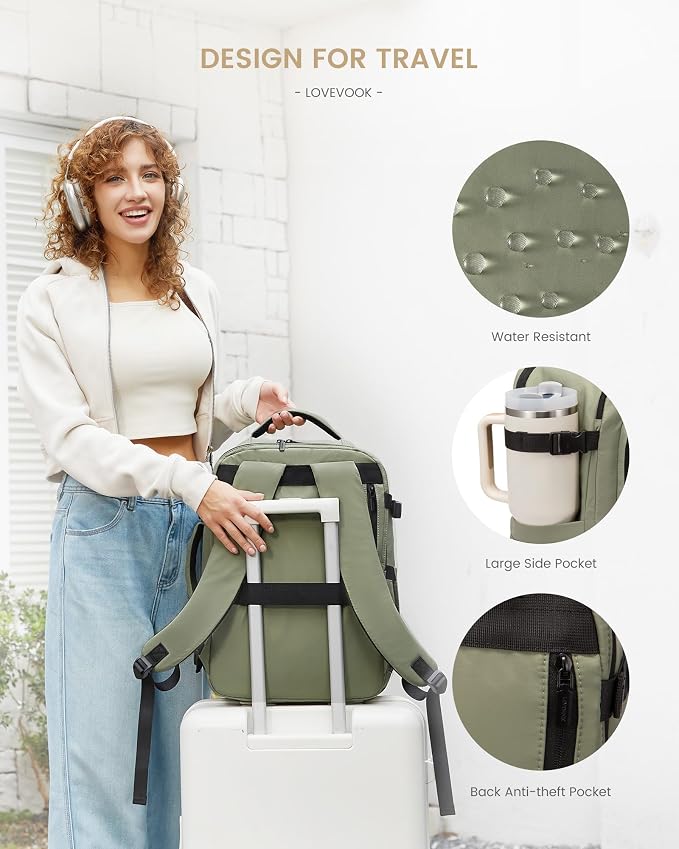 LOVEVOOK Travel Backpack for Women & Men, 50L Large Carry On Backpack Airline - Image 7