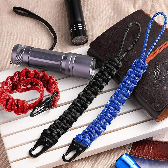 Shappy 3 Pcs Paracord Keychain Weave 550 Paracord 9 Inch Tactical Lanyard - Image 6