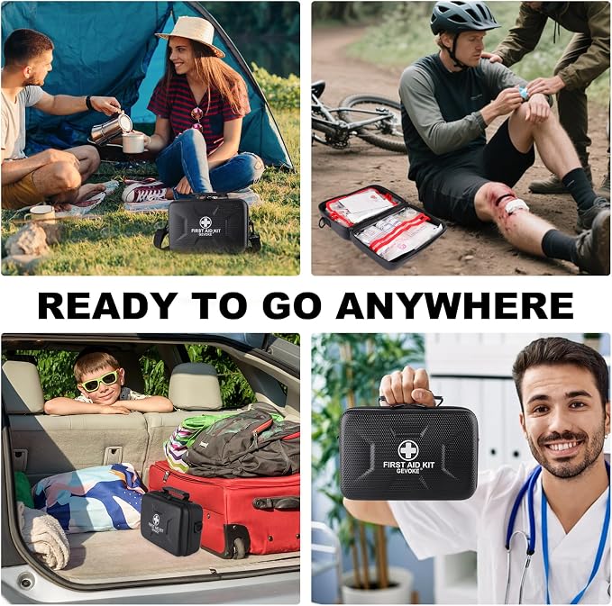 Gevoke 410 Piece Waterproof Hard Shell First Aid Kit - Image 7