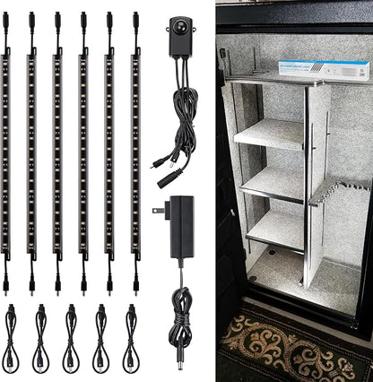 TORCHSTAR LED Safe Lighting Kit, 12 Inch Linkable Light Bars + Motion Sensor + by TORCHSTAR
