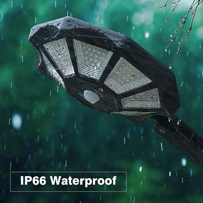 OKPRO Solar Lights Outdoor, 168LED 6500K Flood Light Dusk to Dawn, 8 Sides - Image 8