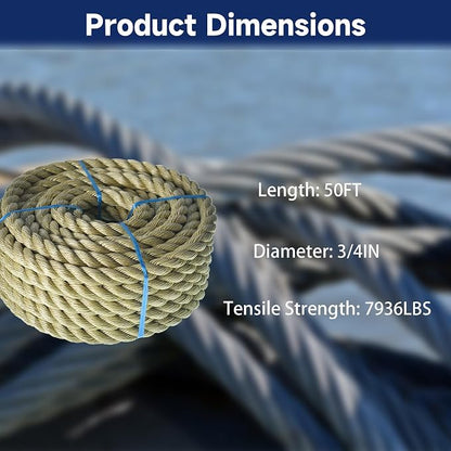 3/4 inch x 50 feet Twisted ProManila - Image 2