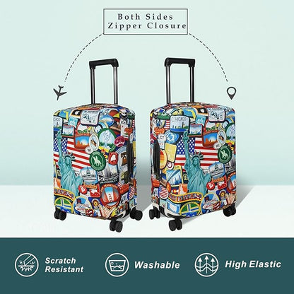 Explore Land Travel Luggage Cover Suitcase Protector Fits 18-22 Inch Case - Image 2