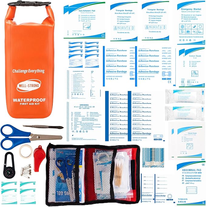 Boat First Aid Kit Waterproof, WELL-STRONG Marine Emergency Kit - Image 8