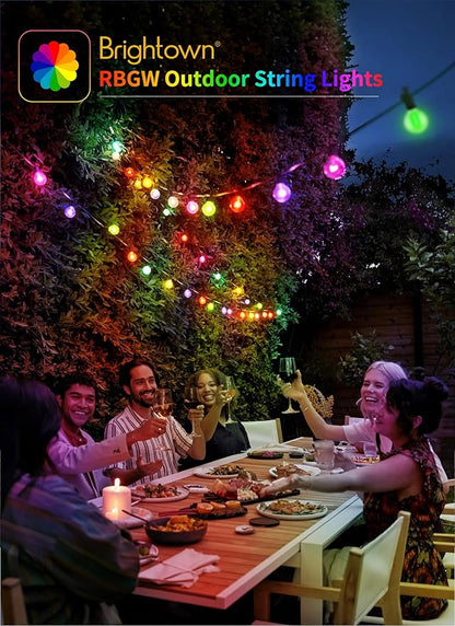Brightown Outdoor String Lights 29 Feet G40 LED Patio Lights, 13 Plastic Edison - Image 7