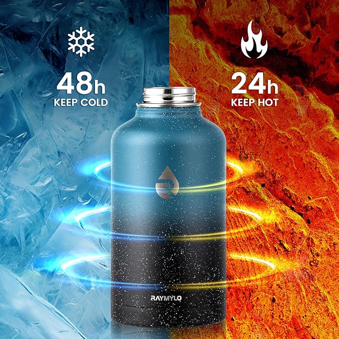 RAYMYLO 64oz Insulated Water Bottle, Triple Wall Vacuum Stainless Steel Water - Image 3