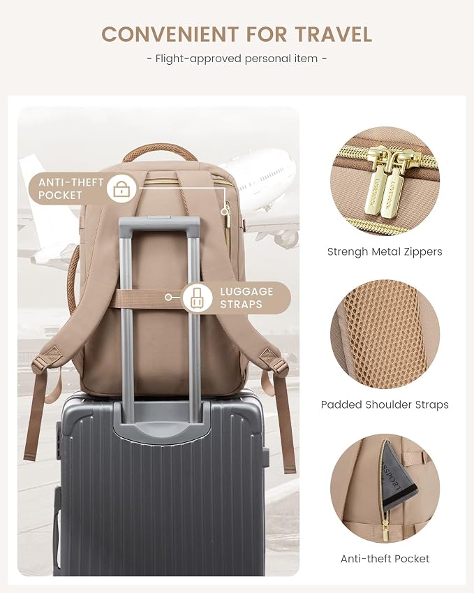 LOVEVOOK 50L Travel Backpack for Women, TSA Approved Carry On Backpack - Image 8