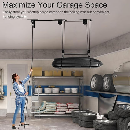 TRUSOON 2025 Upgrade Cargo Box Garage Pulley System, Garage Ceiling Hoist - Image 2
