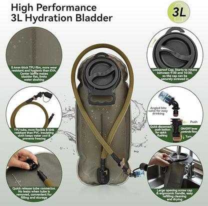 MARCHWAY Tactical Molle Hydration Pack Backpack - Image 6
