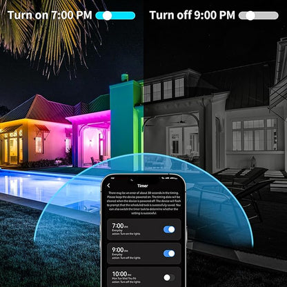 KSIPZE 100ft Outdoor led Strip Lights Waterproof IP68, RGB Outdoor led Lights - Image 4