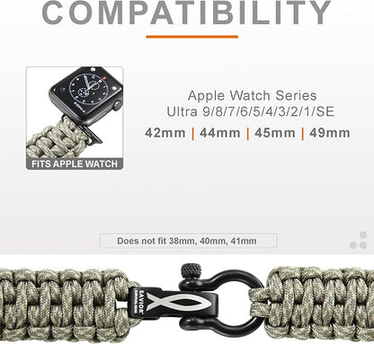 Savior Survival Gear Paracord Watch Band, Compatible - Image 3