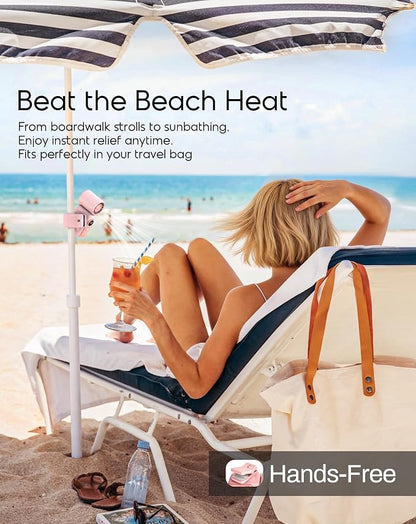 Portable Clip-On Mini Fan, Hands-Free, Turbo Personal Handheld Fans - Image 2
