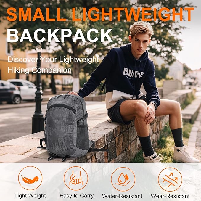 Small Hiking Backpack Travel Lightweight Hiking Packable Daypack - Image 2