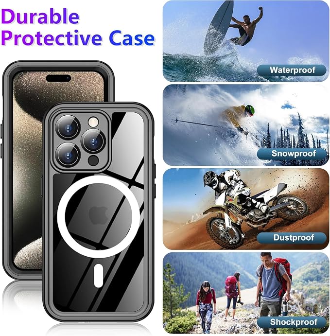 2025 New Designed for iPhone 15 Pro Max Case Waterproof, Phone Case 6.7" - Image 8