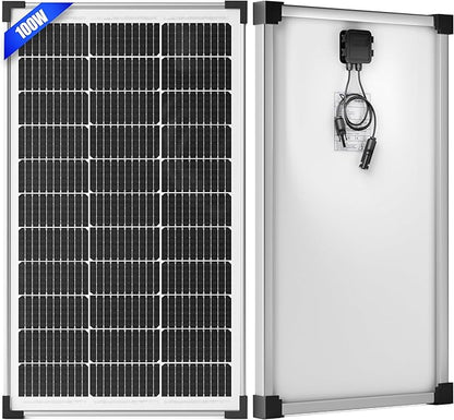 Voltset 100W 12V Solar Panel, High Efficiency 9BB Cell Monocrystalline Solar by Voltset