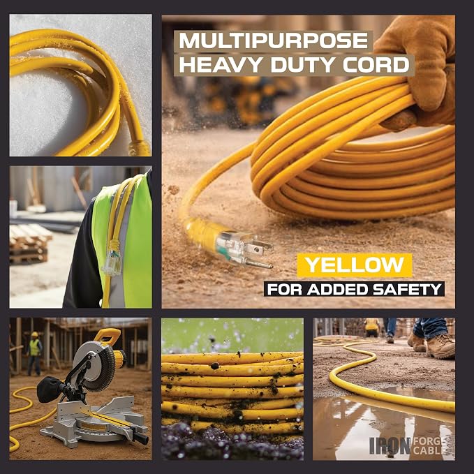 IRON FORGE CABLE 2 Pack of 10 Foot Outdoor Extension Cords - Image 7