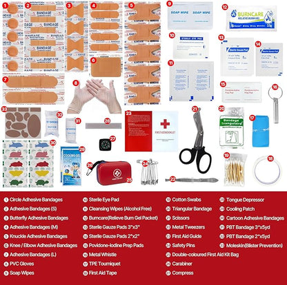 315 Piece Emergency Kit – Waterproof Hard Shell EVA First Aid Kit - Image 3