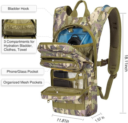 NOOLA Hydration Backpack with 3L TPU Water Bladder, Tactical Molle Water - Image 5
