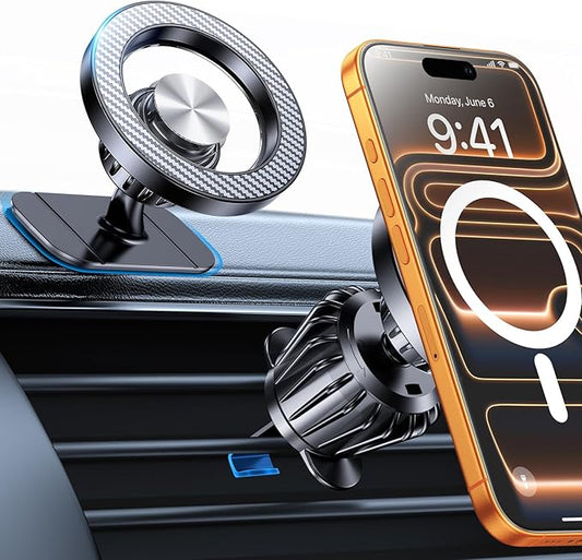 Kaistyle for Magsafe Car Mount【20 Strong Magnets】Magnetic Phone Holder for Car by Kaistyle