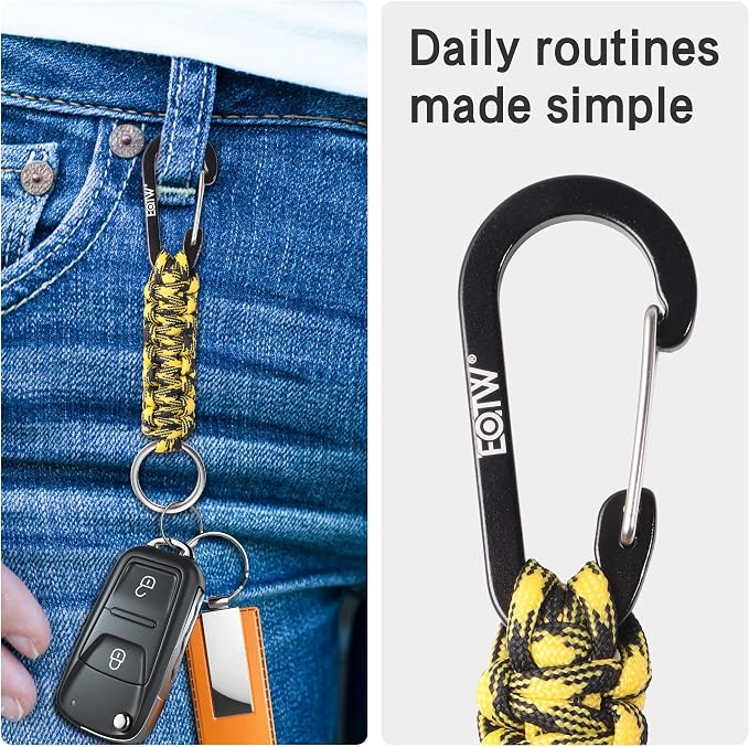 EOTW Paracord Keychain for Men Women Paracord Carabiner Backpack Keychain - Image 4