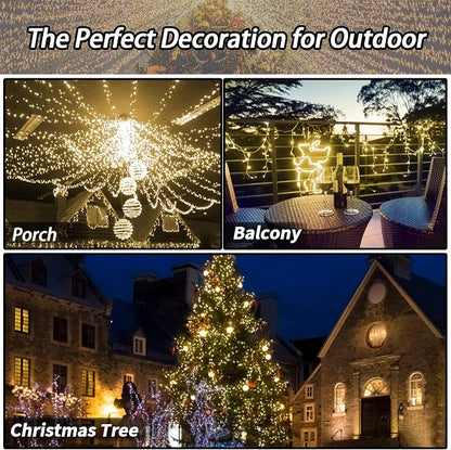 Selarlyt 2 Pack Solar Christmas Lights Outdoor, 72FT 200 LED Solar String Lights - Image 5