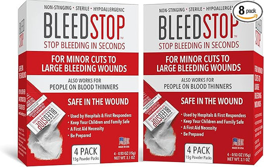 BleedStop™ First Aid Powder for Blood Clotting, Trauma Kit, Blood Thinner by BleedStop
