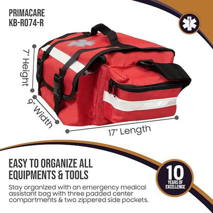 Primacare KB-RO74-R First Responder Trauma Bag, Side Pockets, Reflective Strip - Image 3