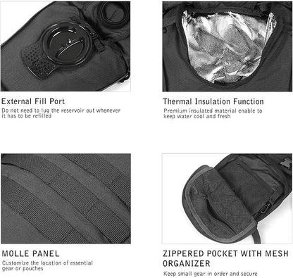 Unigear Tactical Hydration Packs Backpack 1050D - Image 4