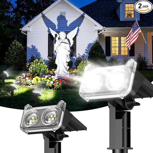 LETMY Solar Lights Outdoor Waterproof IP65, Solar Spot Lights Outdoor by Letmy