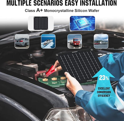 ECO-WORTHY 10W Solar Car Battery Charger Maintainer 12V Waterproof Portable - Image 7