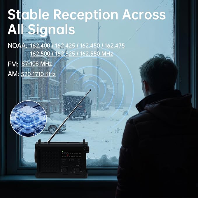 Mesqool Emergency Weather Radio NOAA Alert - Image 3