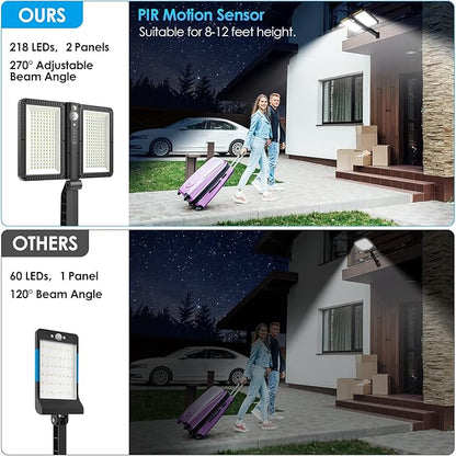 ropelux Solar Outdoor Lights, 6000LM Motion Sensor Outdoor Light Double Big - Image 2