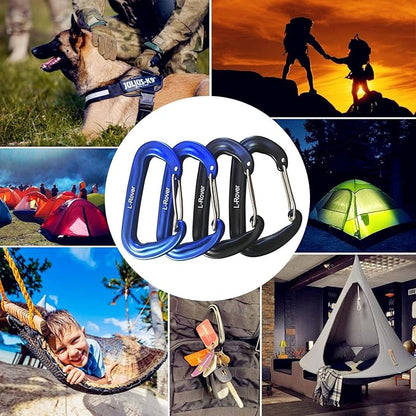 L-Rover Carabiner, 12KN Lightweight Heavy Duty Carabiner Clips, Aluminium - Image 7