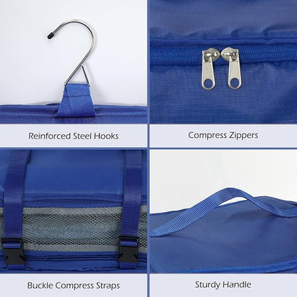 Surblue Hanging Shelves Travel Storage Bag Compression Packing Cube - Image 6