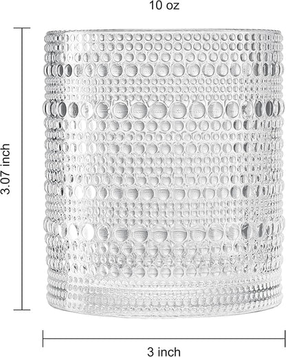 Khen Plastic Hobnail Drinking Glasses Set of 12 Clear Color Cups 6x 10oz - Image 4