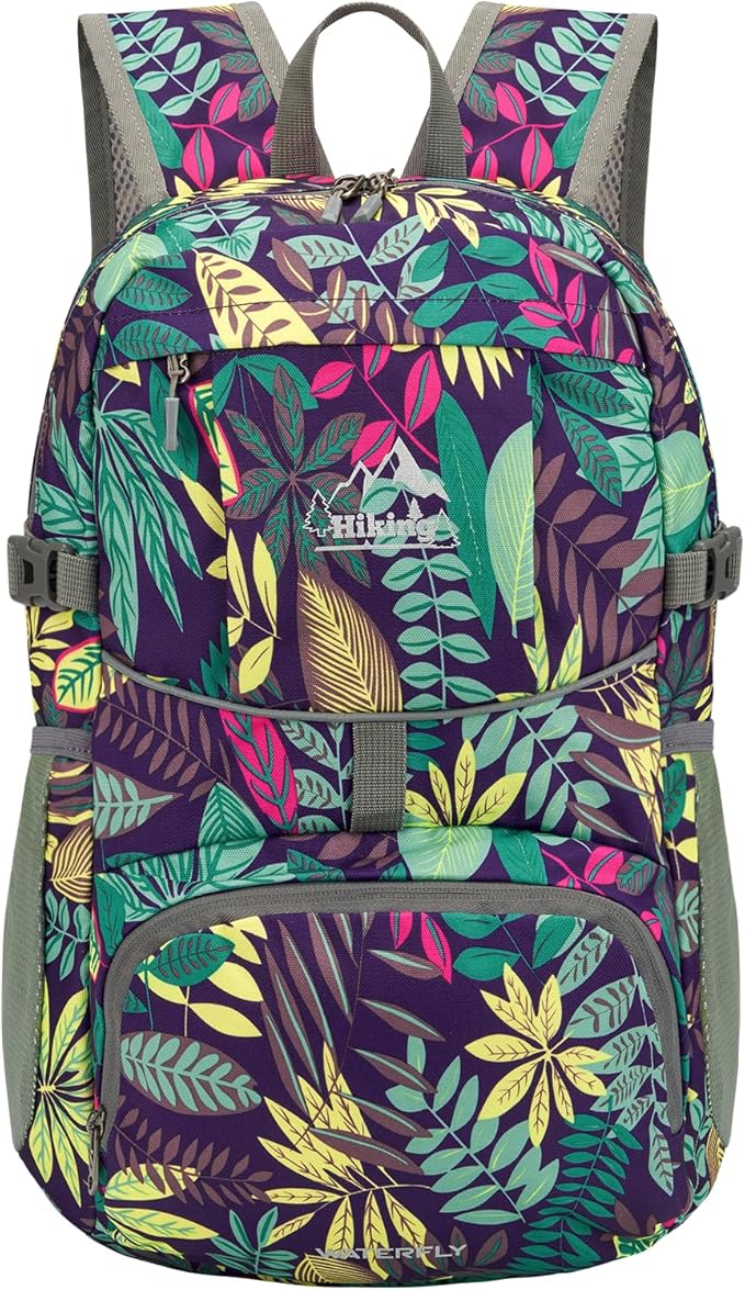 WATERFLY Hiking Packable Daypack Backpack: 25L Ultra Lightweight Day Pack by Waterfly