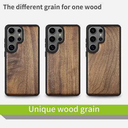 Carveit Magnetic Wooden Case for Samsung Galaxy S26 Ultra Case 2026, TPU - Image 7