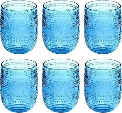 Beaded 15 oz Durable Acrylic Stemless Wine Glasses, Shatter-Resistant and by AbodeHomewares-TheDesignDestinationforTabletopDrinkwareKitchenandPet