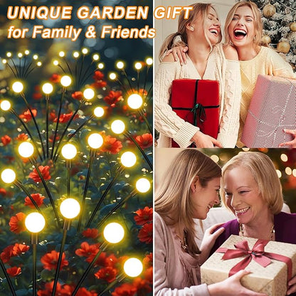 ZFNN Solar Garden Lights Outdoor, 4 Pack Firefly Swaying Lights, Waterproof - Image 5