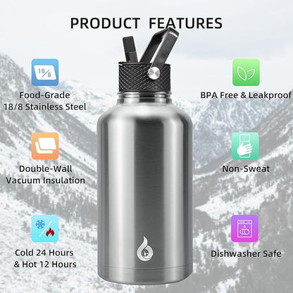 BJPKPK Half Gallon Insulated Water Bottles - Image 3