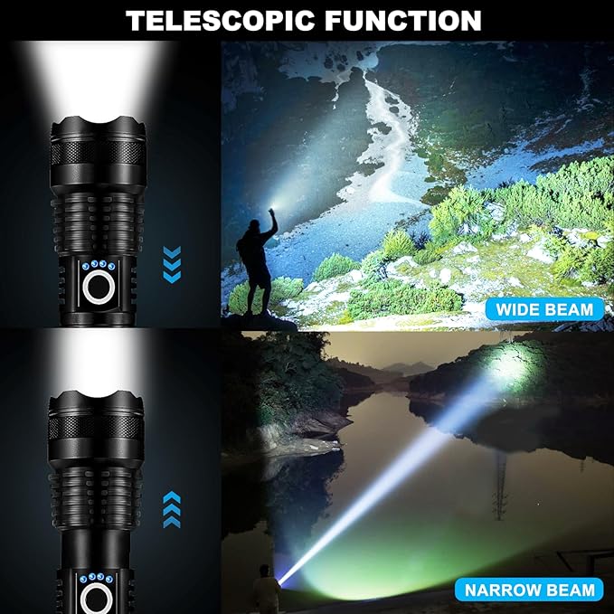 Lylting 4 Pack Rechargeable LED Flashlights High Lumens, 000LM Super Bright - Image 4