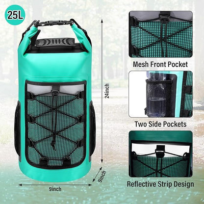 Pimoys Dry Bag, 25L Waterproof Backpack, Dry Bags Kayak - Image 2