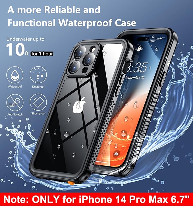 SPIDERCASE Only Designed for iPhone 14 Pro Max Case Waterproof Full Body - Image 2