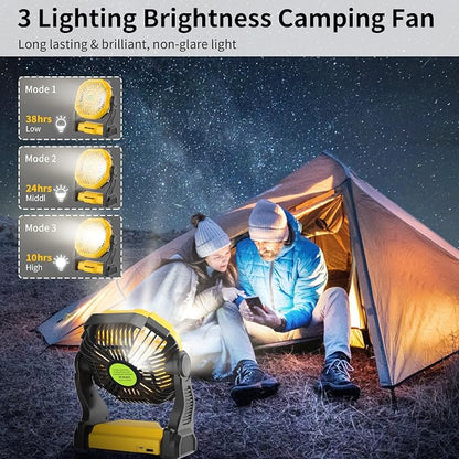Portable Camping Fan Cordless Battery Powered，270° Rotating Portable Battery - Image 4